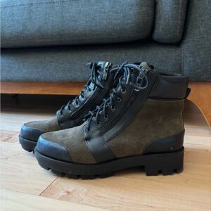 H by Halston Millie Treaded Lace Up Boots Size 8.5/9